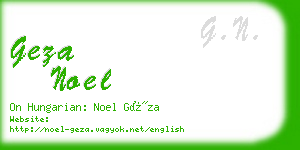 geza noel business card